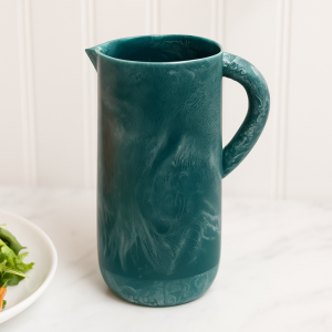 Hand-Poured Resin Pitcher – Blue
