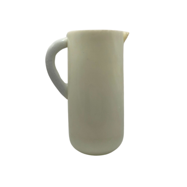 Hand-Poured Resin Pitcher – White