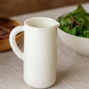 Hand-Poured Resin Pitcher – White