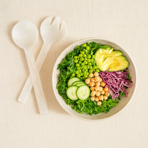 Lorne White Salad Resin Server Set
