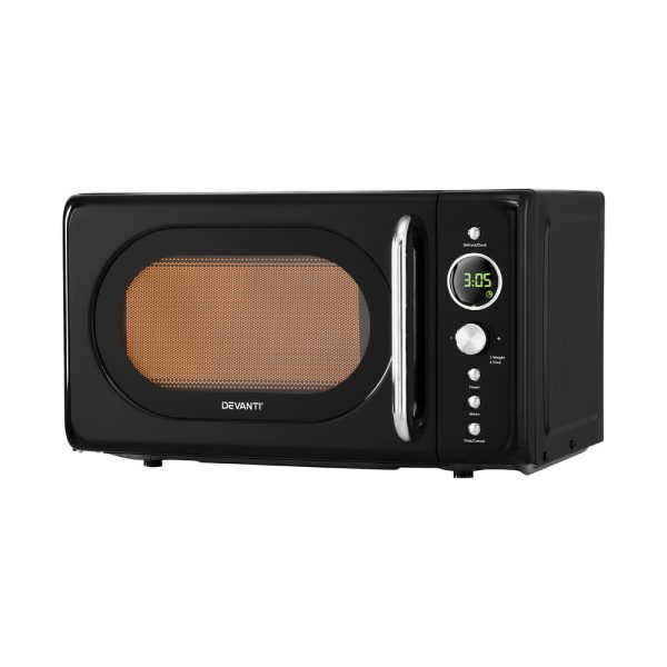 Devanti 20L Digital Microwave Oven – Black | 8 Auto Cook Menus, Quick Defrost, Child Lock - Image 3