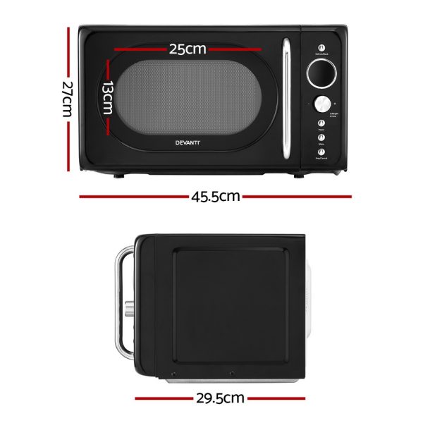Devanti 20L Digital Microwave Oven – Black | 8 Auto Cook Menus, Quick Defrost, Child Lock - Image 2