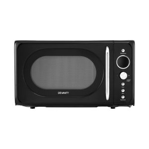 Devanti 20L Digital Microwave Oven – Black | 8 Auto Cook Menus, Quick Defrost, Child Lock