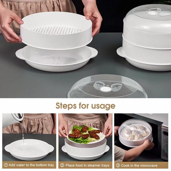 2 Tier Microwave Steamer – Quick, Healthy Cooking Without Oil - Image 4