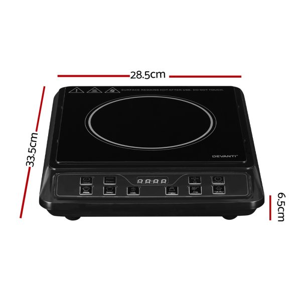 Devanti Portable Induction Cooktop - Single Burner | Fast, Easy, Safe Cooking - Image 2