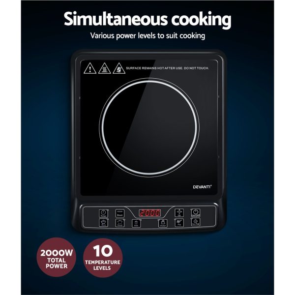 Devanti Portable Induction Cooktop - Single Burner | Fast, Easy, Safe Cooking - Image 6