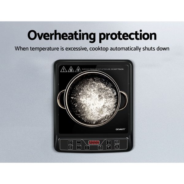 Devanti Portable Induction Cooktop - Single Burner | Fast, Easy, Safe Cooking - Image 7