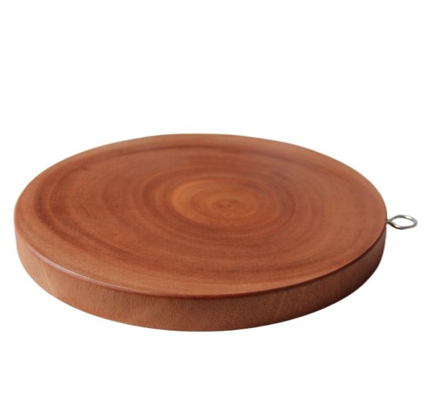 Natural Hardwood Round Chopping Board Large – 100% Hygienic Wooden Kitchen Cutting Board - Image 2