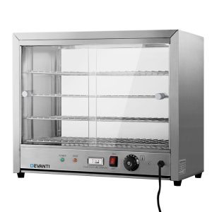 Devanti Commercial Food Warmer Display Cabinet – 64cm | 4-Tier Hot Showcase for Cafés & Events
