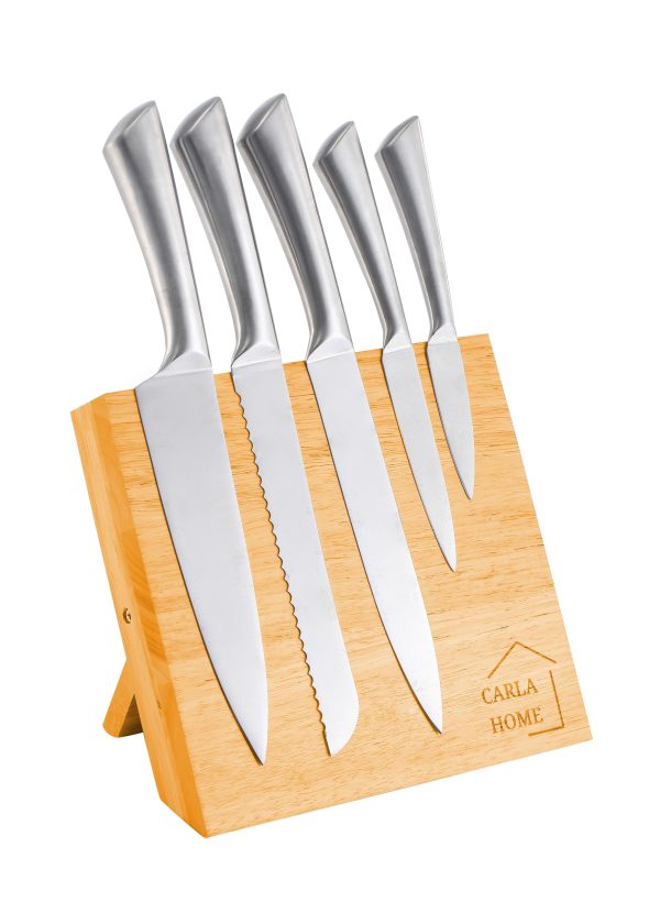 Natural Bamboo Magnetic Knife Block – Strong Magnetic Holder for Kitchen Storage & Organisation