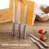 Natural Bamboo Magnetic Knife Block – Strong Magnetic Holder for Kitchen Storage & Organisation