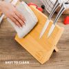 Natural Bamboo Magnetic Knife Block – Strong Magnetic Holder for Kitchen Storage & Organisation