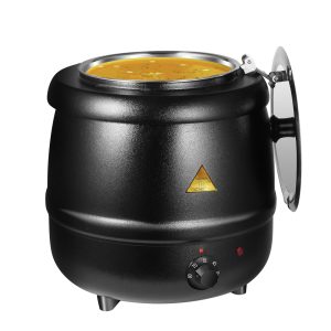 10L Commercial Electric Buffet Food Warmer – Black | Insulated Soup Warmer for Events & Catering