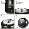 10L Commercial Electric Buffet Food Warmer – Black | Insulated Soup Warmer for Events & Catering