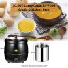 10L Commercial Electric Buffet Food Warmer – Black | Insulated Soup Warmer for Events & Catering