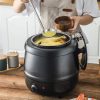 10L Commercial Electric Buffet Food Warmer – Black | Insulated Soup Warmer for Events & Catering