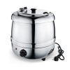 10L Commercial Buffet Soup Warmer | Stainless Steel Electric Food Warmer, Silver