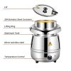 10L Commercial Buffet Soup Warmer | Stainless Steel Electric Food Warmer, Silver