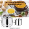 13L Electric Buffet Food Warmer | Commercial Soup Warmer with Stainless Steel Pot & Lid