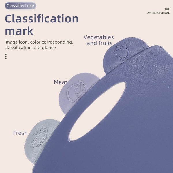 3-Piece Antibacterial Chopping Board Set | Double-Sided Kitchen Boards with Food Tabs & Stand