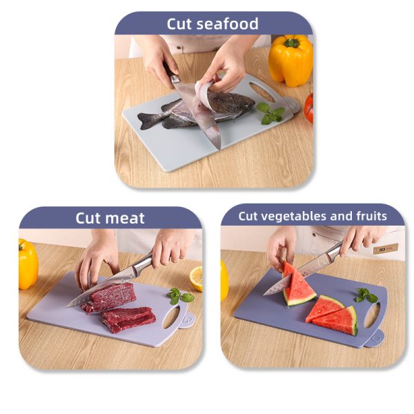 3-Piece Antibacterial Chopping Board Set | Double-Sided Kitchen Boards with Food Tabs & Stand