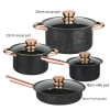 8-Piece Stainless Steel Cookware Set with Maifan Stone Non-Stick Coating