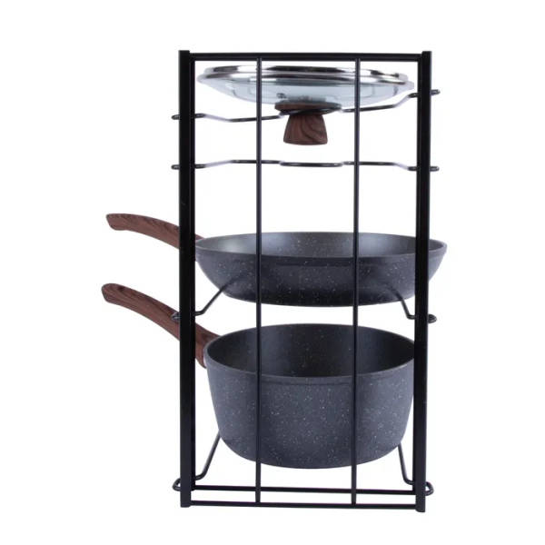 Livingtoday 5-Level Vertical Pot & Pan Rack – Single Side Kitchen Organizer