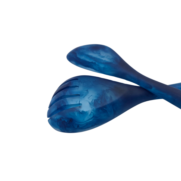 IDRA Swirl Resin Salad Servers – Blue - Image 3