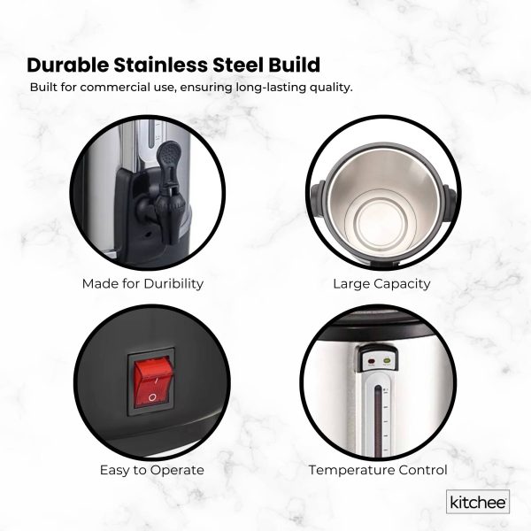 Kitchee 10L Electric Water Boiler – Stainless Steel Urn for Events & Catering - Image 6